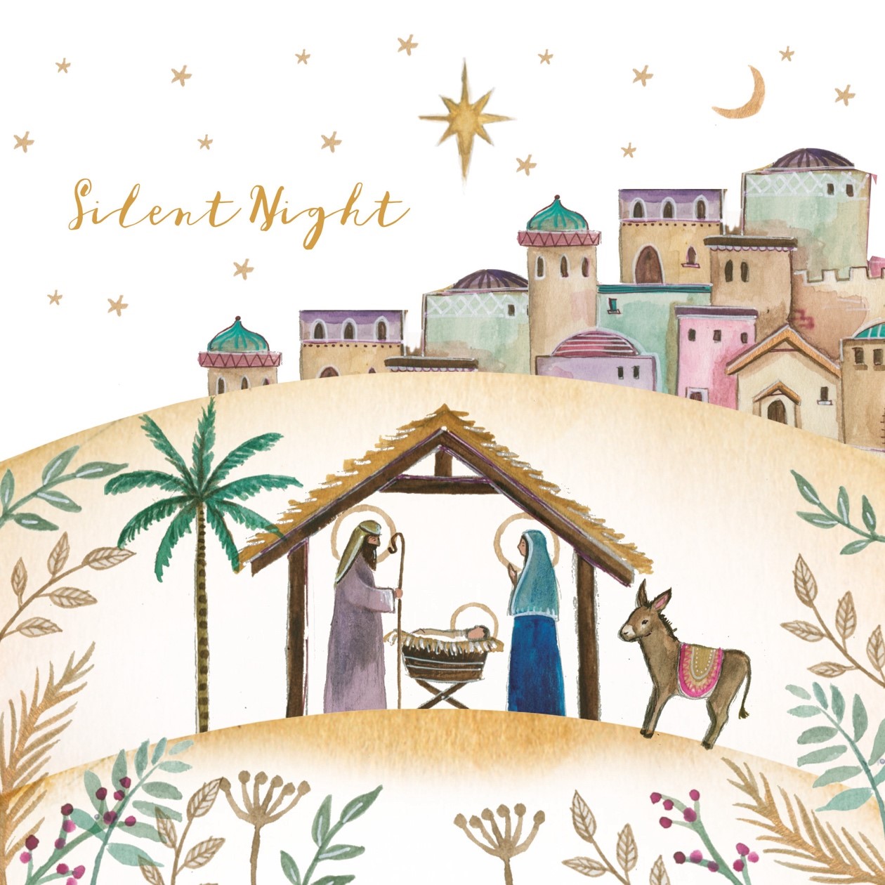 Silent Night Christmas Cards (Pack of 10) Christian Christmas Cards